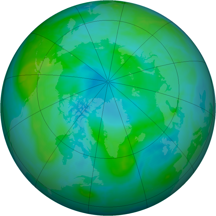 Arctic ozone map for 28 August 2008